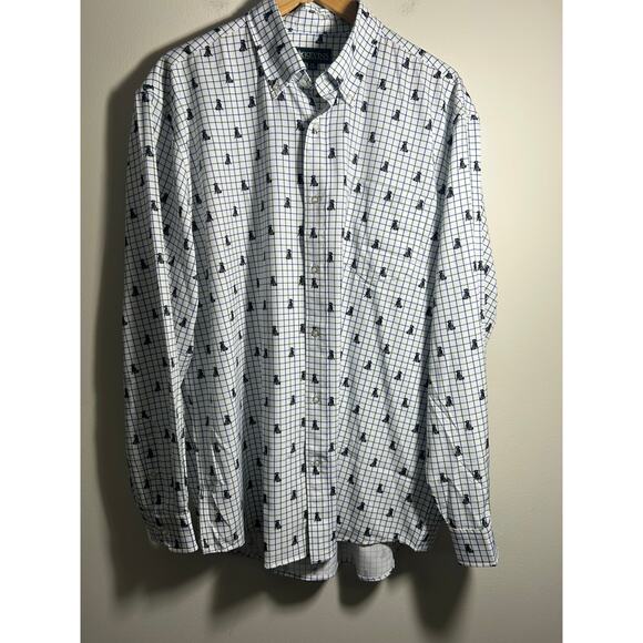 Men's Kevin's Plantation Collection Long Sleeve Button down  XL NWT Dog Print - Picture 3 of 10